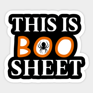 This is boo sheet halloween humor spider Sticker